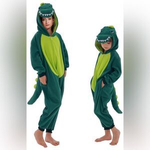 Cartoon Anime Dinosaur Onesie Romper Pajamas Sleepsuits Cosplay Costume Unisex S